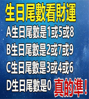 丽水你的生日尾数是几？命运如何？
